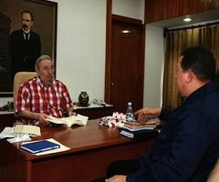 Sostiene Chávez encuentros con Fidel y Raúl