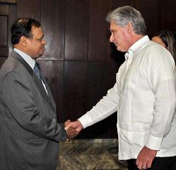 Recibe Díaz-Canel al enviado del presidente de Sri Lanka